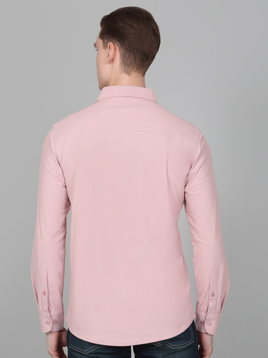 Casual Shirt for Men | Breathable & Soft with Color Fastness Regular Fit Spread Collar Neck Polyester Fabric Solid Pattern