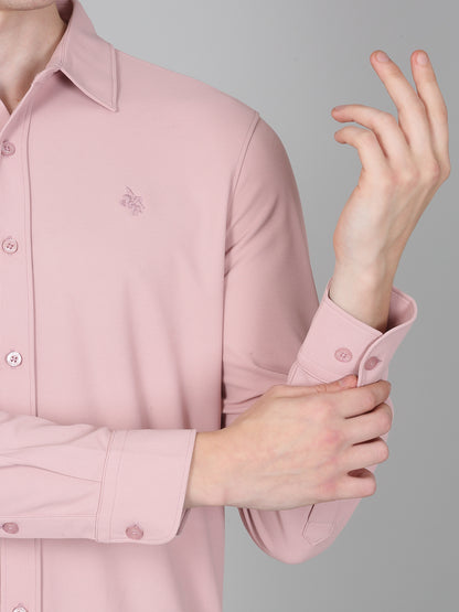 Casual Shirt for Men | Breathable & Soft with Color Fastness Regular Fit Spread Collar Neck Polyester Fabric Solid Pattern