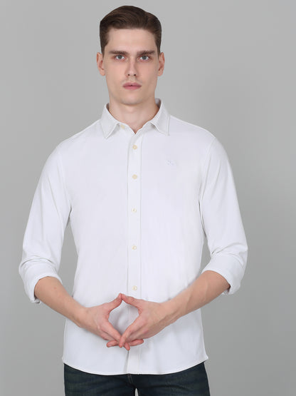 Casual Shirt for Men | Breathable & Soft with Color Fastness Regular Fit Spread Collar Neck Polyester Fabric Solid Pattern