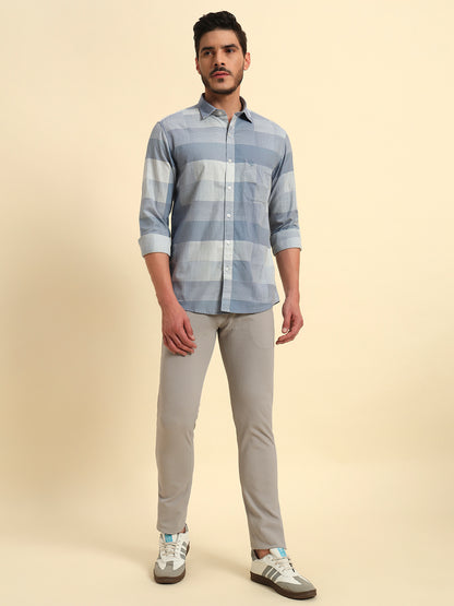 Casual Shirt for Men | Breathable & Soft with Color Fastness Regular Fit Spread Collar Neck Cotton Fabric Checkered Pattern