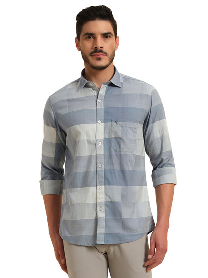 Casual Shirt for Men | Breathable & Soft with Color Fastness Regular Fit Spread Collar Neck Cotton Fabric Checkered Pattern