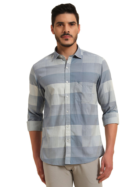 Casual Shirt for Men | Breathable & Soft with Color Fastness Regular Fit Spread Collar Neck Cotton Fabric Checkered Pattern