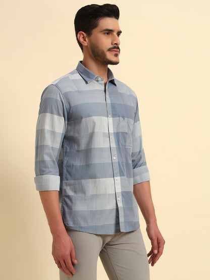 Casual Shirt for Men | Breathable & Soft with Color Fastness Regular Fit Spread Collar Neck Cotton Fabric Checkered Pattern