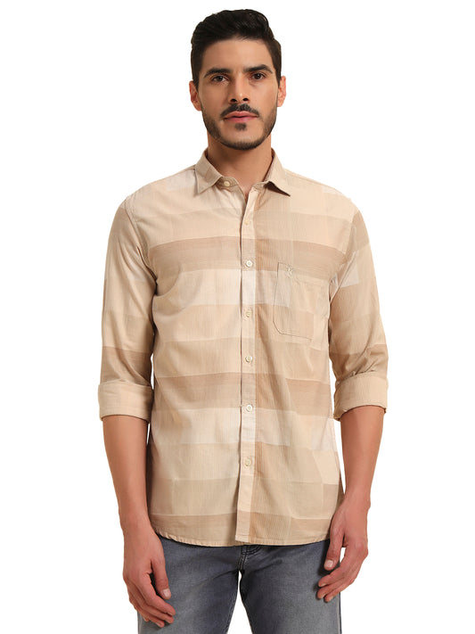 Casual Shirt for Men | Breathable & Soft with Color Fastness Regular Fit Spread Collar Neck Cotton Fabric Checkered Pattern
