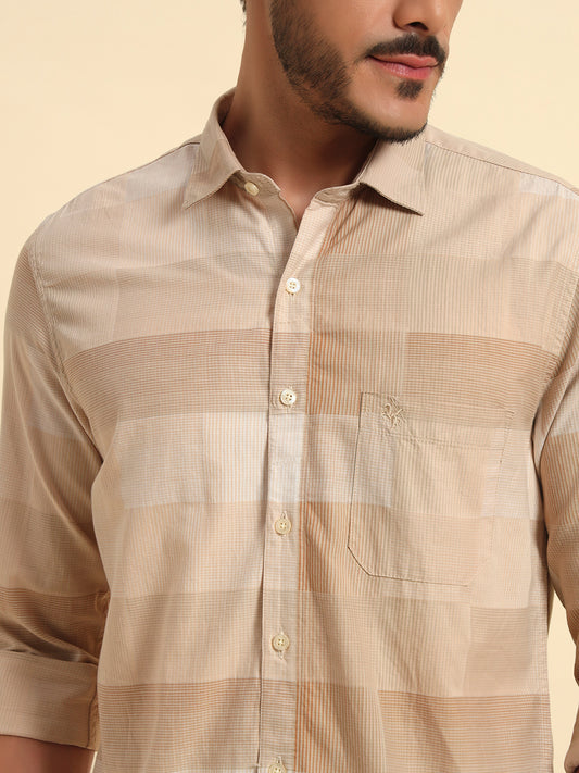 Casual Shirt for Men | Breathable & Soft with Color Fastness Regular Fit Spread Collar Neck Cotton Fabric Checkered Pattern