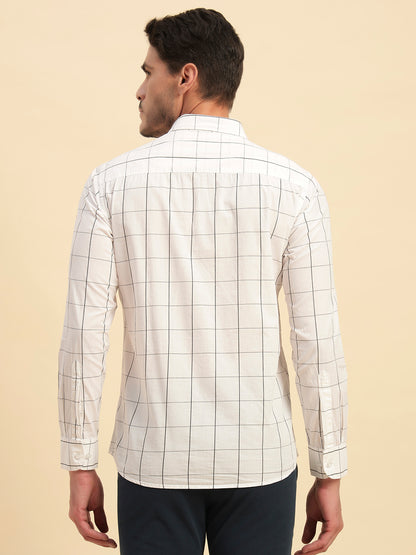 Casual Shirt for Men | Breathable & Soft with Color Fastness Regular Fit Spread Collar Neck Cotton Fabric Checkered Pattern