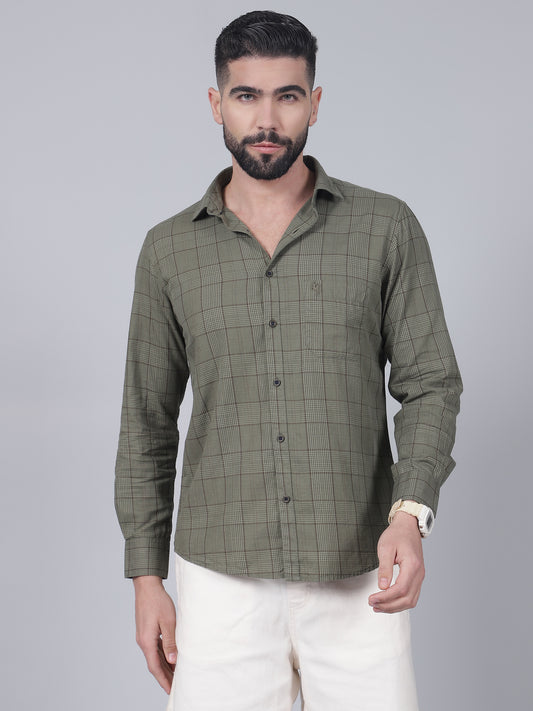 Casual Shirt for Men | Breathable & Soft with Color Fastness Regular Fit Spread Collar Neck Cotton Fabric Checkered Pattern