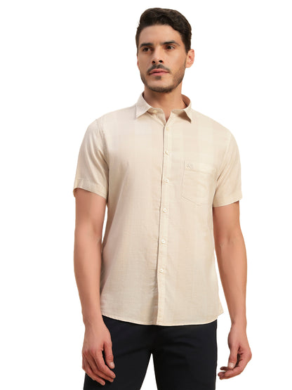 Casual Shirt for Men | Breathable & Soft with Color Fastness Regular Fit Spread Collar Neck Cotton Fabric Checkered Pattern