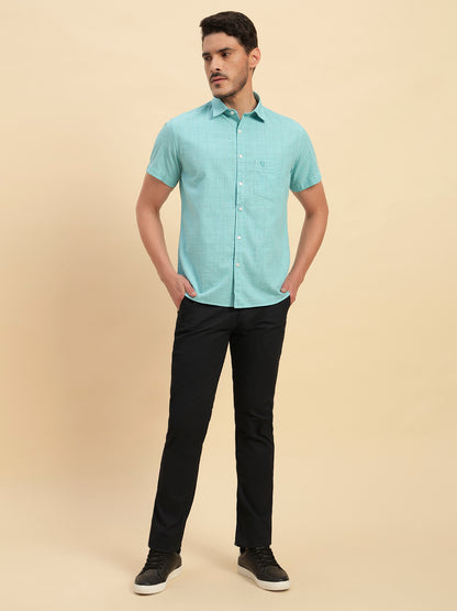 Casual Shirt for Men | Breathable & Soft with Color Fastness Regular Fit Spread Collar Neck Cotton Fabric Checkered Pattern