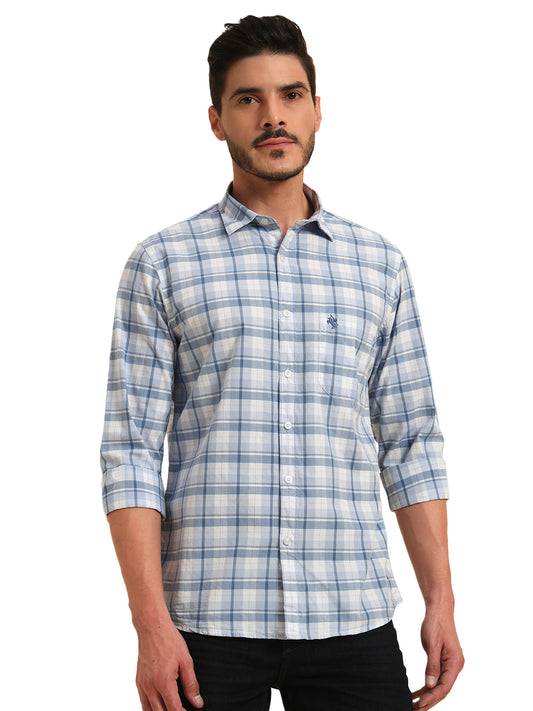 Casual Shirt for Men | Breathable & Soft with Color Fastness Regular Fit Spread Collar Neck Cotton Fabric Checkered Pattern