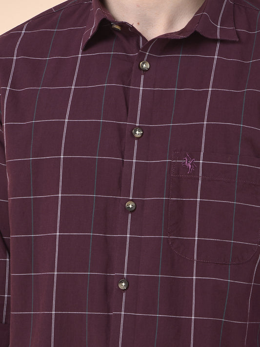 Casual Shirt for Men | Breathable & Soft with Color Fastness Slim Cotton Fabric Check Pattern