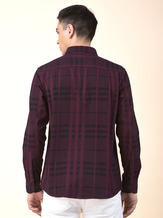 Casual Shirt for Men | Breathable & Soft with Color Fastness Slim Cotton Fabric Check Pattern