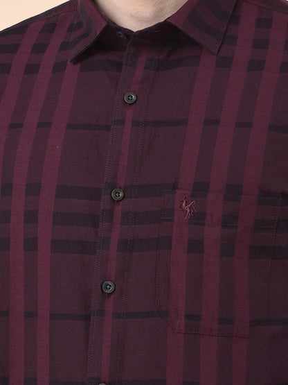 Casual Shirt for Men | Breathable & Soft with Color Fastness Slim Cotton Fabric Check Pattern