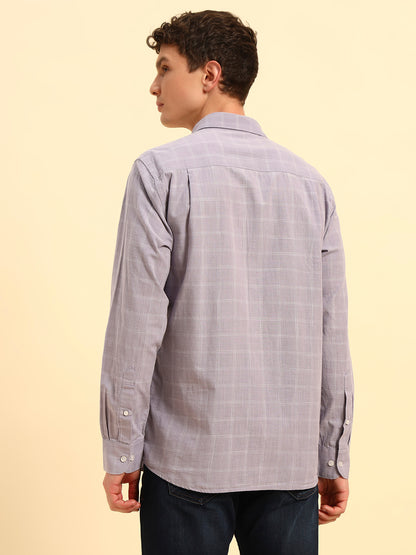 Casual Shirt for Men | Breathable & Soft with Color Fastness Regular Fit Spread Collar Neck Cotton Fabric Checkered Pattern