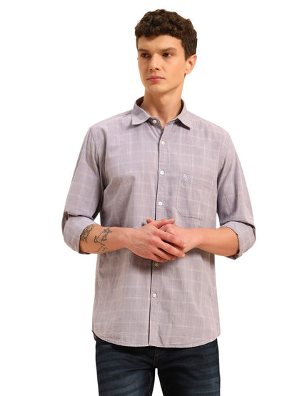 Casual Shirt for Men | Breathable & Soft with Color Fastness Regular Fit Spread Collar Neck Cotton Fabric Checkered Pattern