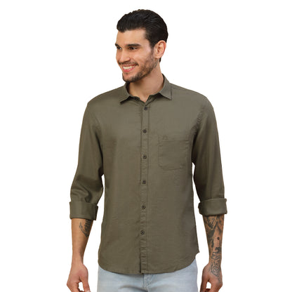 Men's Stylish Solid Casual Shirt | Regular Fit | Full Sleeve | Cotton Blend | Smart Casual Wear