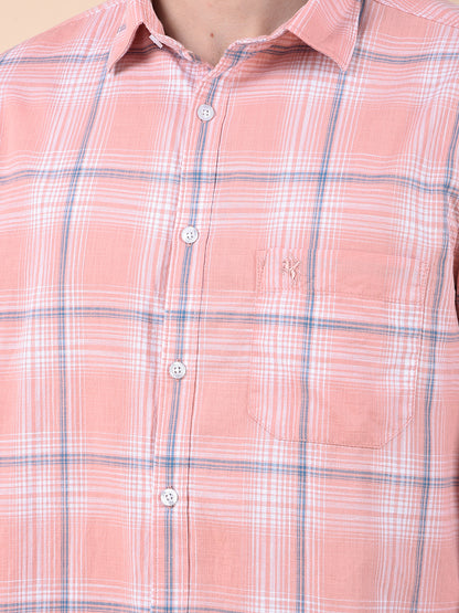 Casual Shirt for Men | Breathable & Soft with Color Fastness Slim Cotton Fabric Check Pattern