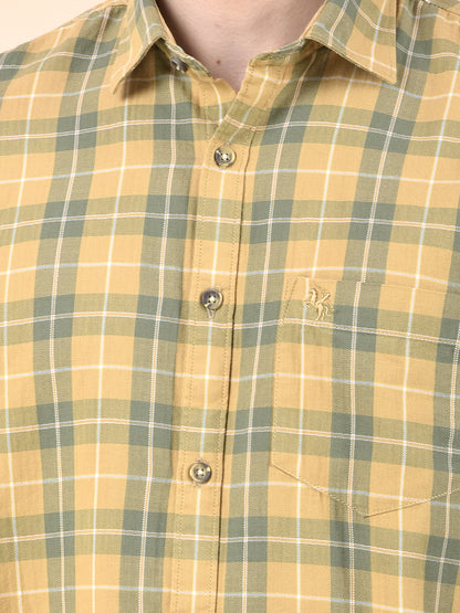 Casual Shirt for Men | Breathable & Soft with Color Fastness Slim Cotton Fabric Check Pattern
