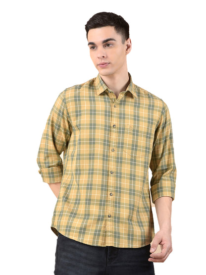 Casual Shirt for Men | Breathable & Soft with Color Fastness Slim Cotton Fabric Check Pattern