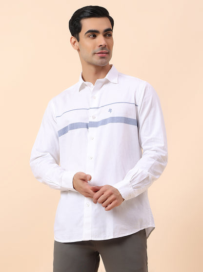 Casual Shirt for Men | Breathable & Soft with Color Fastness Slim Fit Spread Collar Cotton Fabric Striped Pattern