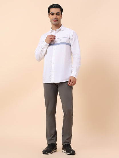 Casual Shirt for Men | Breathable & Soft with Color Fastness Slim Fit Spread Collar Cotton Fabric Striped Pattern