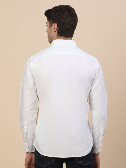 Casual Shirt for Men | Breathable & Soft with Color Fastness Regular Fit Spread Collar Neck Cotton Fabric Solid Pattern