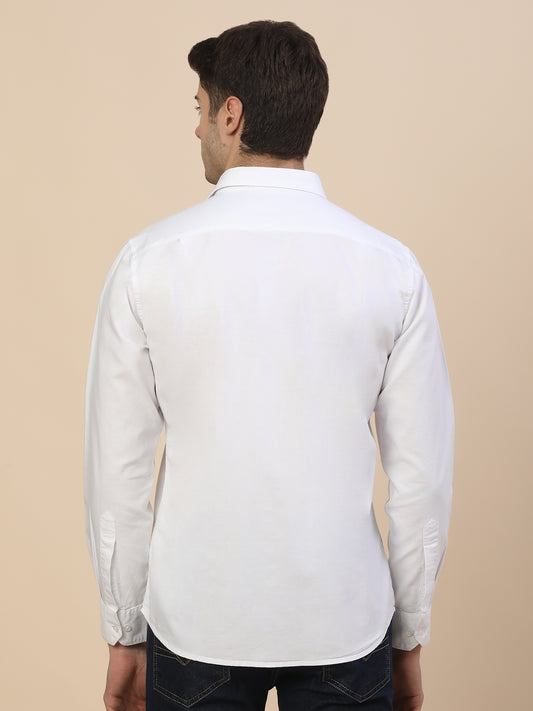 Casual Shirt for Men | Breathable & Soft with Color Fastness Regular Fit Spread Collar Neck Cotton Fabric Solid Pattern