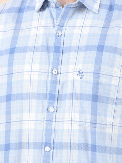 Casual Shirt for Men | Breathable & Soft with Color Fastness Slim Cotton Fabric Check Pattern
