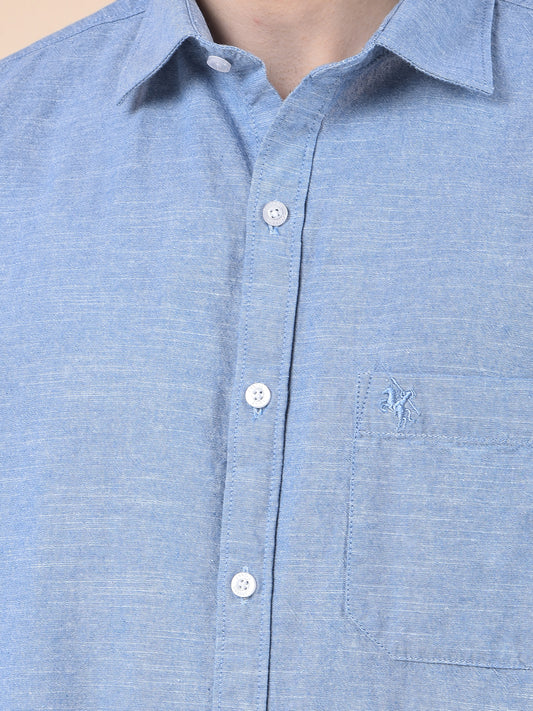 Casual Shirt for Men | Breathable & Soft with Color Fastness Slim Cotton Fabric Solid Pattern