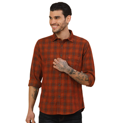Men's Stylish Checkered Casual Shirt | Regular Fit | Full Sleeve | Pure Cotton | Smart Casual Wear