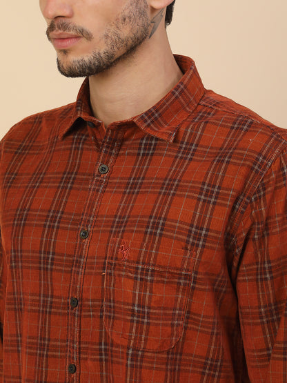 Men's Stylish Checkered Casual Shirt | Regular Fit | Full Sleeve | Pure Cotton | Smart Casual Wear