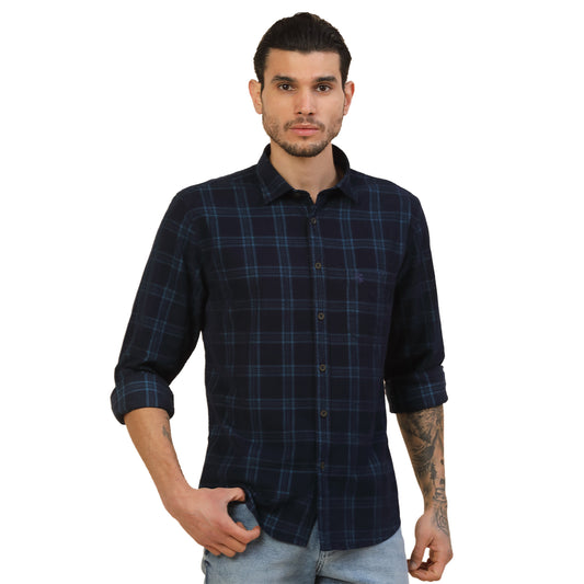 Men's Stylish Checkered Casual Shirt | Regular Fit | Full Sleeve | Pure Cotton | Smart Casual Wear
