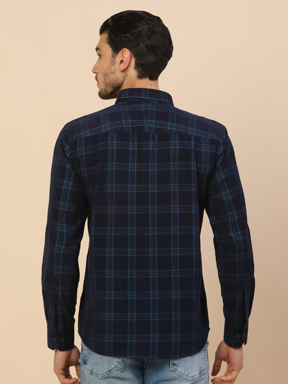 Men's Stylish Checkered Casual Shirt | Regular Fit | Full Sleeve | Pure Cotton | Smart Casual Wear