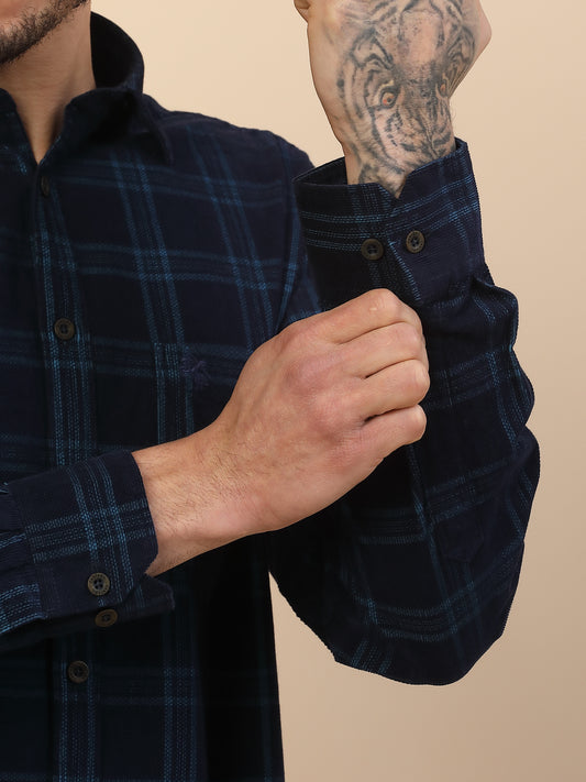Men's Stylish Checkered Casual Shirt | Regular Fit | Full Sleeve | Pure Cotton | Smart Casual Wear