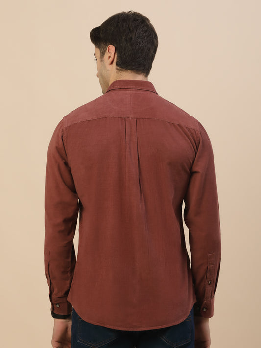 Casual Shirt for Men | Breathable & Soft with Color Fastness Regular Fit Spread Collar Neck Cotton Fabric Solid Pattern