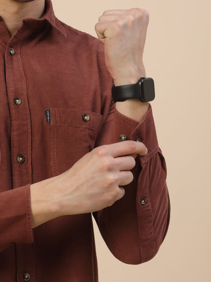 Casual Shirt for Men | Breathable & Soft with Color Fastness Regular Fit Spread Collar Neck Cotton Fabric Solid Pattern