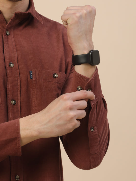 Casual Shirt for Men | Breathable & Soft with Color Fastness Regular Fit Spread Collar Neck Cotton Fabric Solid Pattern