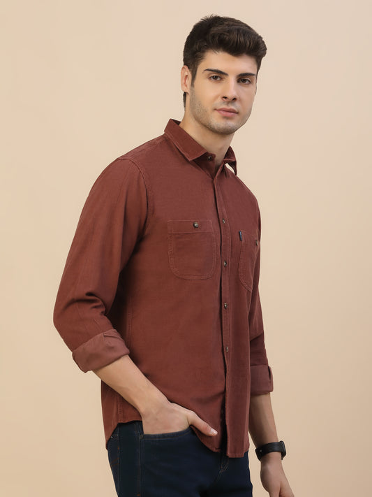 Casual Shirt for Men | Breathable & Soft with Color Fastness Regular Fit Spread Collar Neck Cotton Fabric Solid Pattern