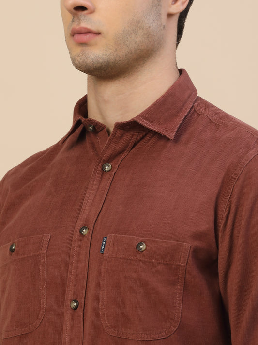Casual Shirt for Men | Breathable & Soft with Color Fastness Regular Fit Spread Collar Neck Cotton Fabric Solid Pattern