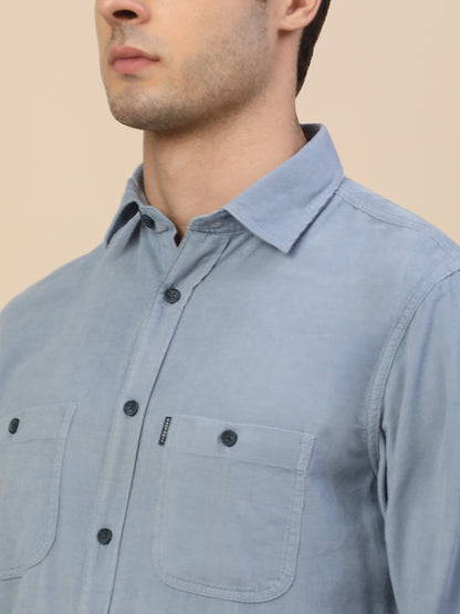 Casual Shirt for Men | Breathable & Soft with Color Fastness Regular Fit Spread Collar Neck Cotton Fabric Solid Pattern