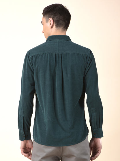Casual Shirt for Men | Breathable & Soft with Color Fastness Slim Cotton Fabric Solid Pattern