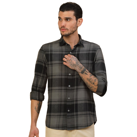 Men's Stylish Checkered Casual Shirt | Regular Fit | Full Sleeve | Pure Cotton | Smart Casual Wear