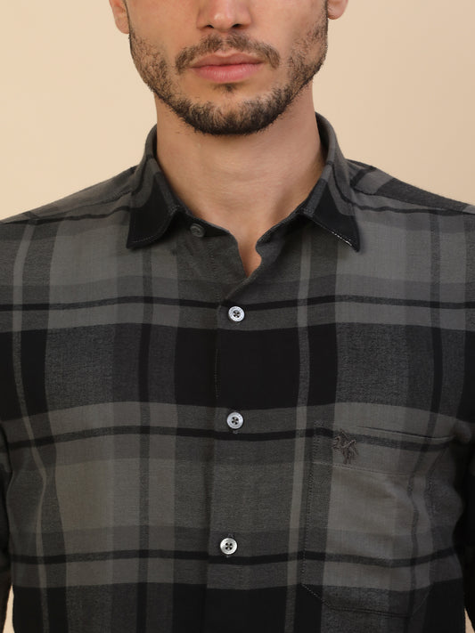 Men's Stylish Checkered Casual Shirt | Regular Fit | Full Sleeve | Pure Cotton | Smart Casual Wear