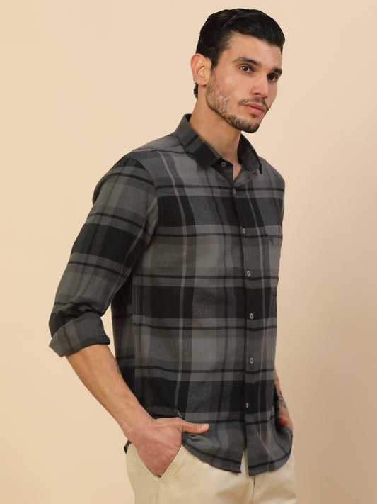Men's Stylish Checkered Casual Shirt | Regular Fit | Full Sleeve | Pure Cotton | Smart Casual Wear