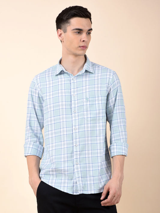 Casual Shirt for Men | Breathable & Soft with Color Fastness Slim Cotton Fabric Check Pattern
