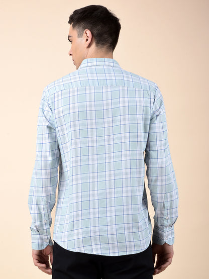 Casual Shirt for Men | Breathable & Soft with Color Fastness Slim Cotton Fabric Check Pattern