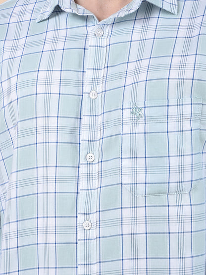 Casual Shirt for Men | Breathable & Soft with Color Fastness Slim Cotton Fabric Check Pattern