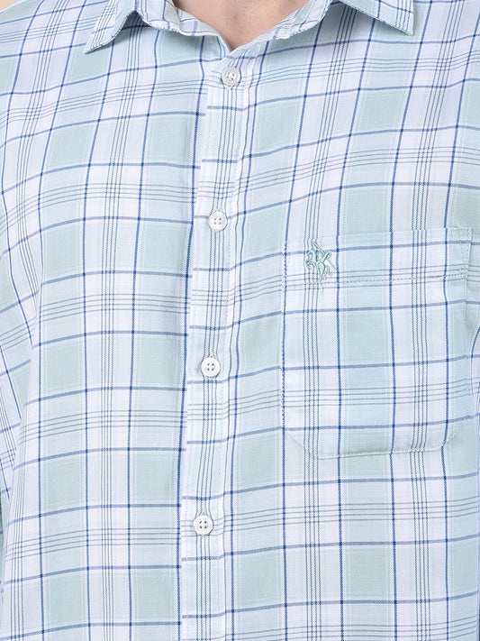 Casual Shirt for Men | Breathable & Soft with Color Fastness Slim Cotton Fabric Check Pattern