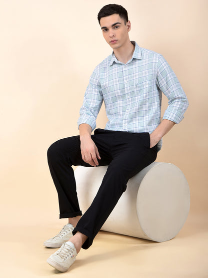 Casual Shirt for Men | Breathable & Soft with Color Fastness Slim Cotton Fabric Check Pattern