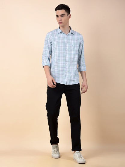 Casual Shirt for Men | Breathable & Soft with Color Fastness Slim Cotton Fabric Check Pattern